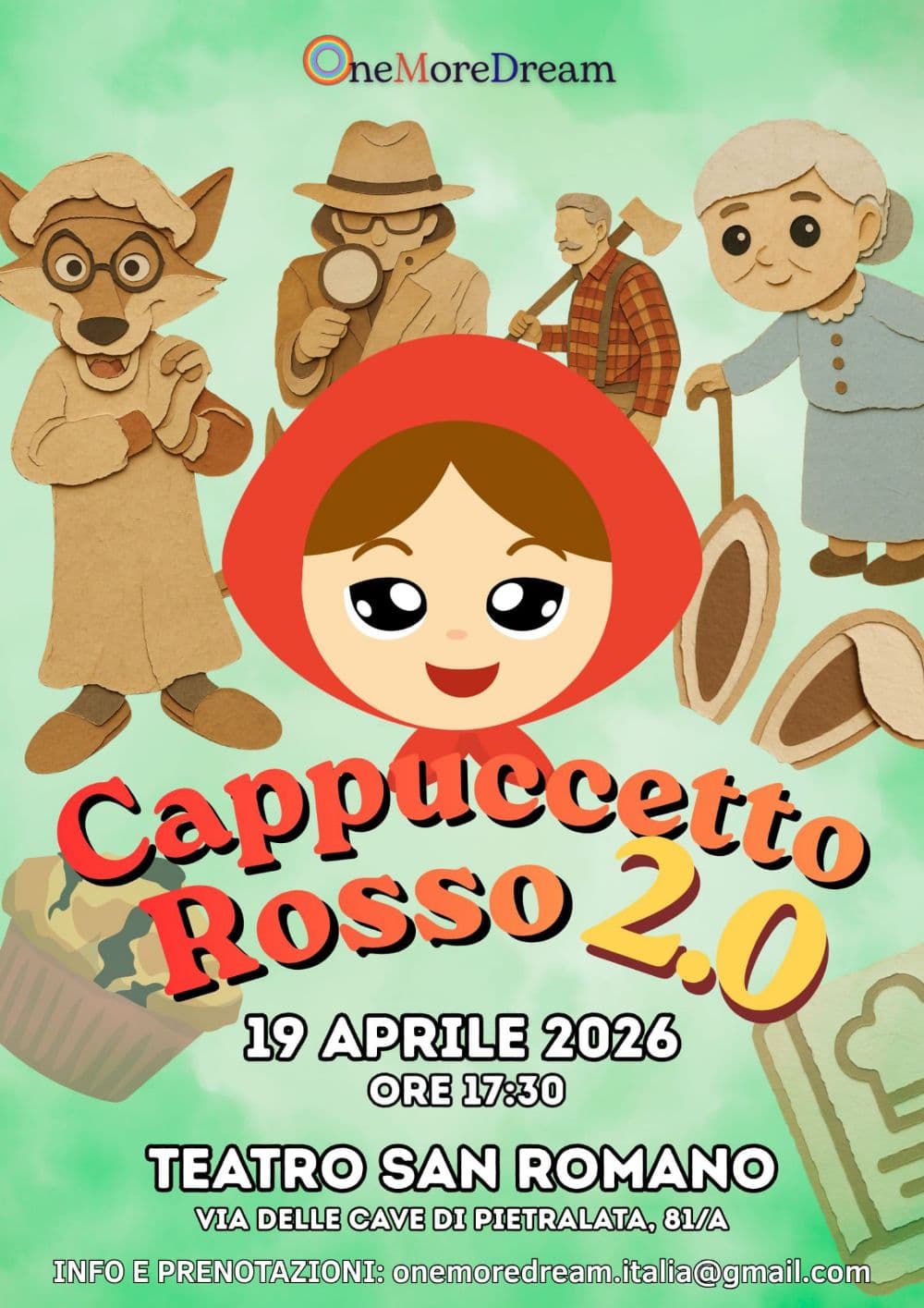 Cappuccetto Rosso 2.0 al Teatro San Romano: spettacolo per famiglie a